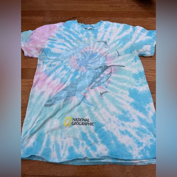 Dolphin and Whale Tie-dye Tshirt - Picture 1 of 4